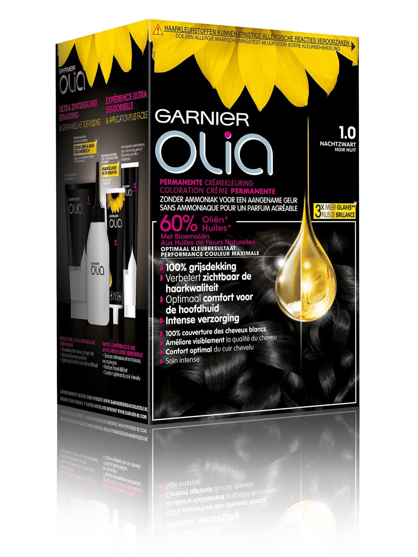 Olia 1.0 nachtzwart haarkleuring